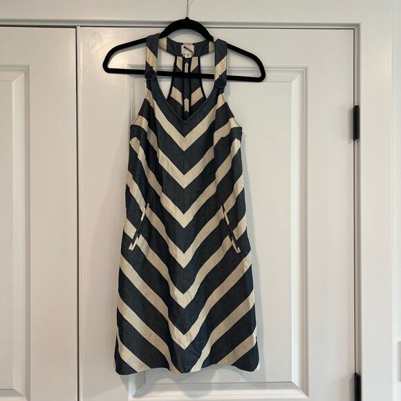 Anthropologie Postage Stamp Women's Sleeveless Linen‎ Sundress Size 2 - Picture 1 of 8